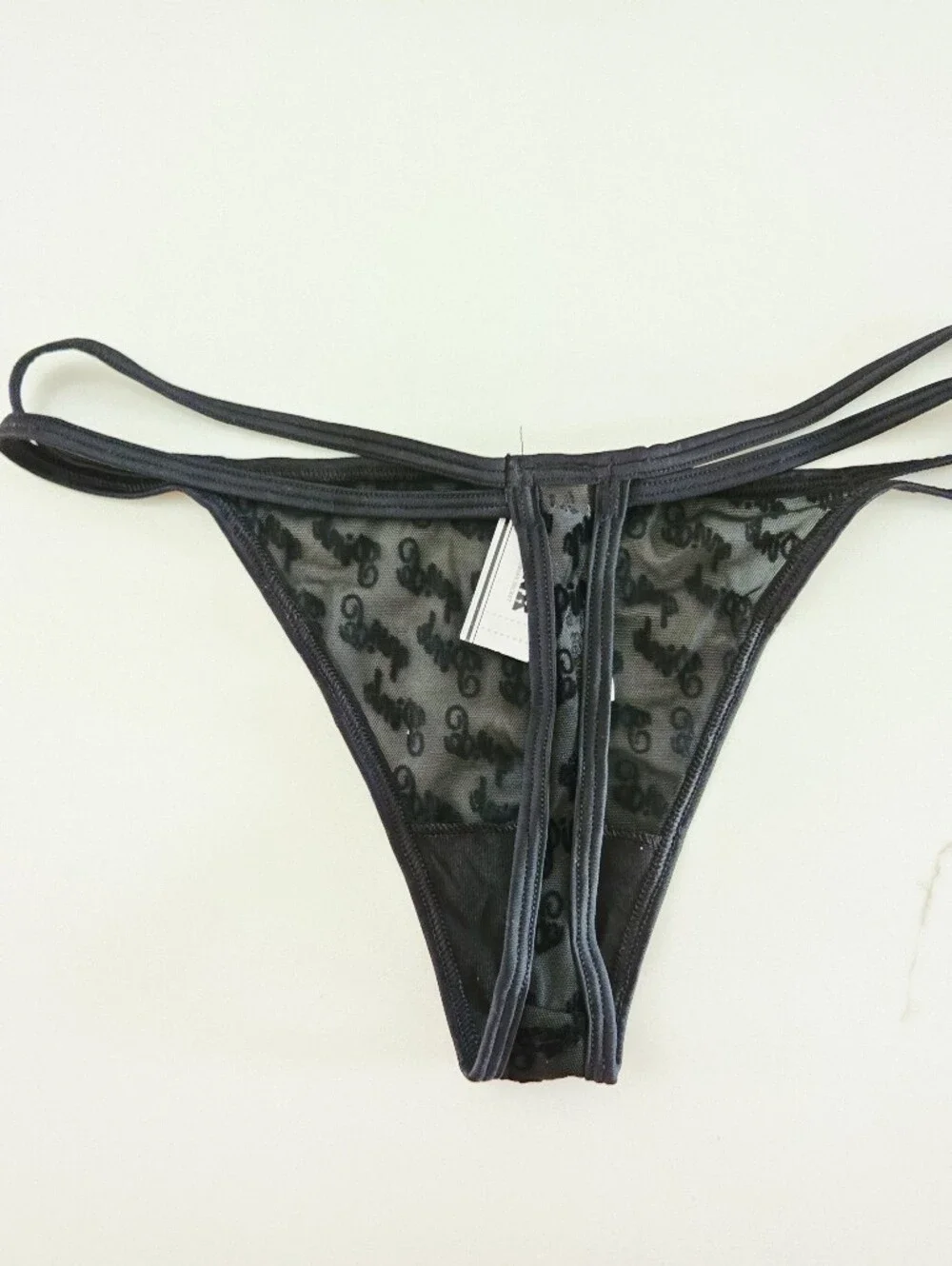 NWT PINK Mesh Thong